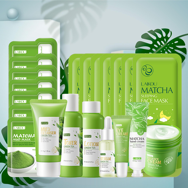 緑茶スキンケアキット 韓国コスメ 保湿 角質除去 美容 フェ - Skincare Korea のレビューと価格